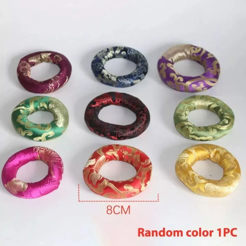 

New Random Color Tibetan Bowl Pillow Soft Cotton Singing Bowl Mat Handmade Chakra Buddhist Supplies Tibetan Singing Bowl Pillow