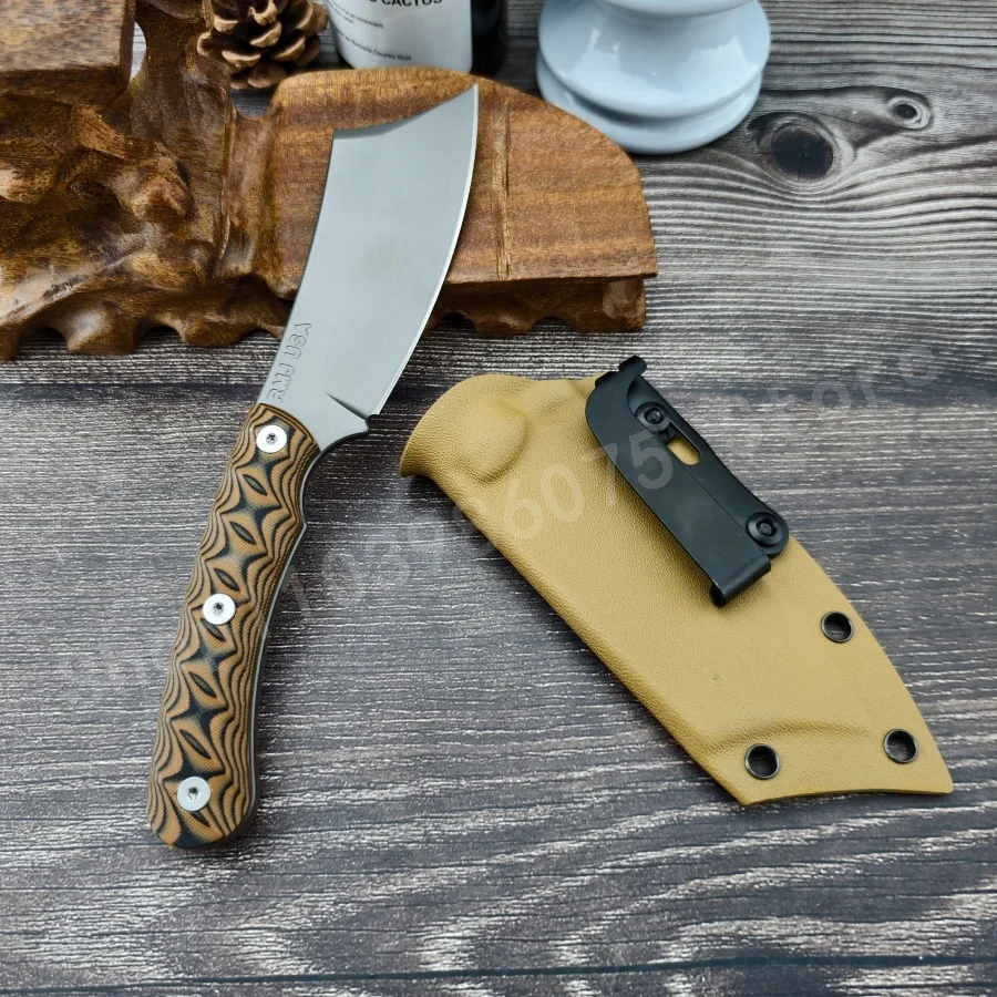 

RMJ Stainless Steel Fixed Blade Survival Knife8Cr13MoV Blade G10 Handle High Hardness for Outdoor Self-Defense Exploration Knife