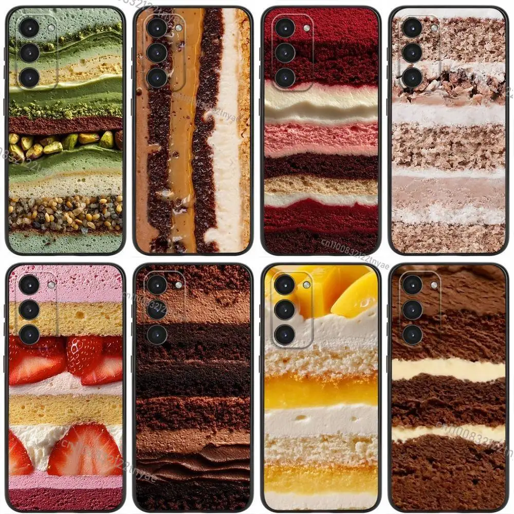 Grain Sliced Bread Phone Case For Samsung Galaxy A20,21s,22,31,32,52,53,72,73,80,91 Soft Liquid Silicone Black Cover