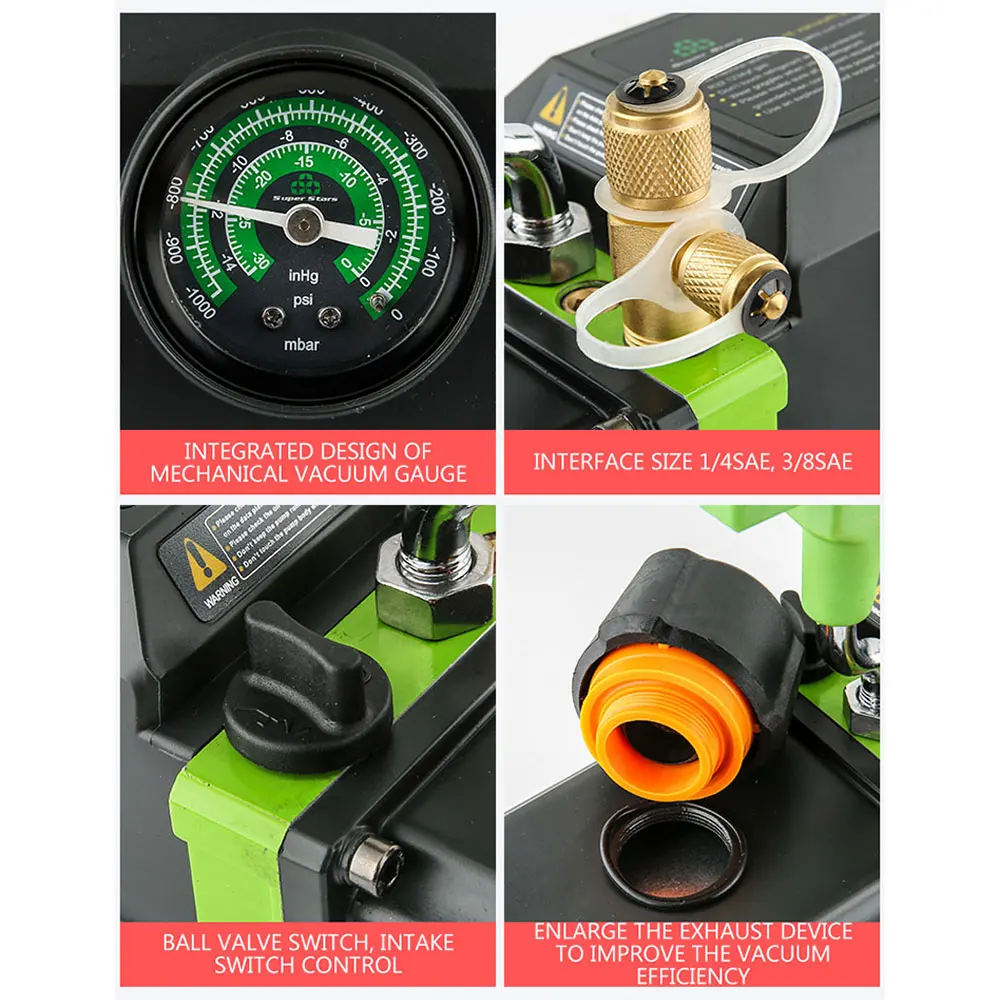 Vacuum Pump 1.5/2.5L R32 Intelligent Brushless Motor Pump 220V, Lithium battery rechargeable, without oil