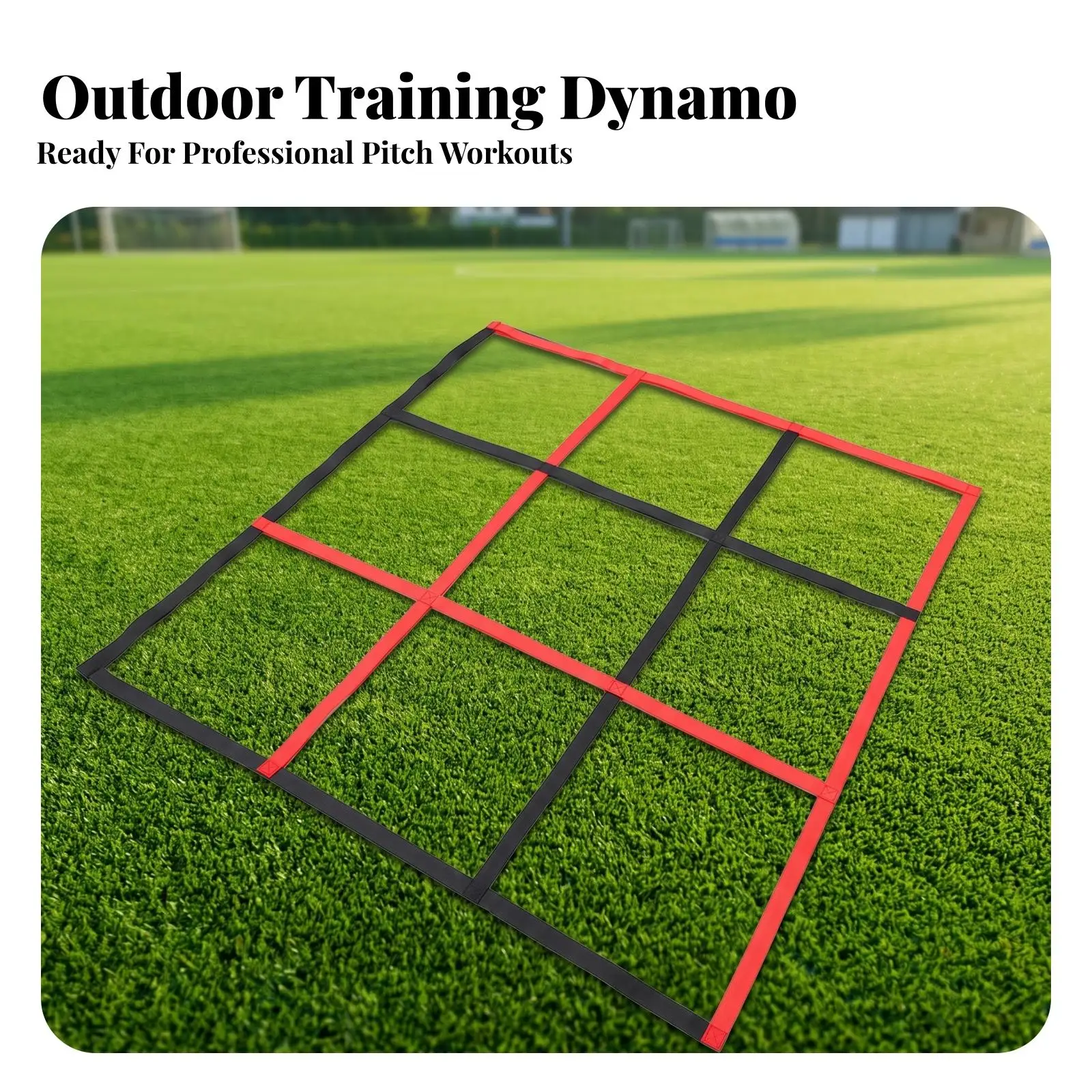 Foldable Agility Practice Mat | Reinforced Stitched Intersections, Rollportable form for Easy Carrying, agility square,