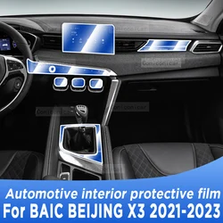 For BAIC BEIJING X3 2021-2023 Panel Navigation Screen Automotive Interior TPU Protective Film Cover Anti-Scratch Sticker