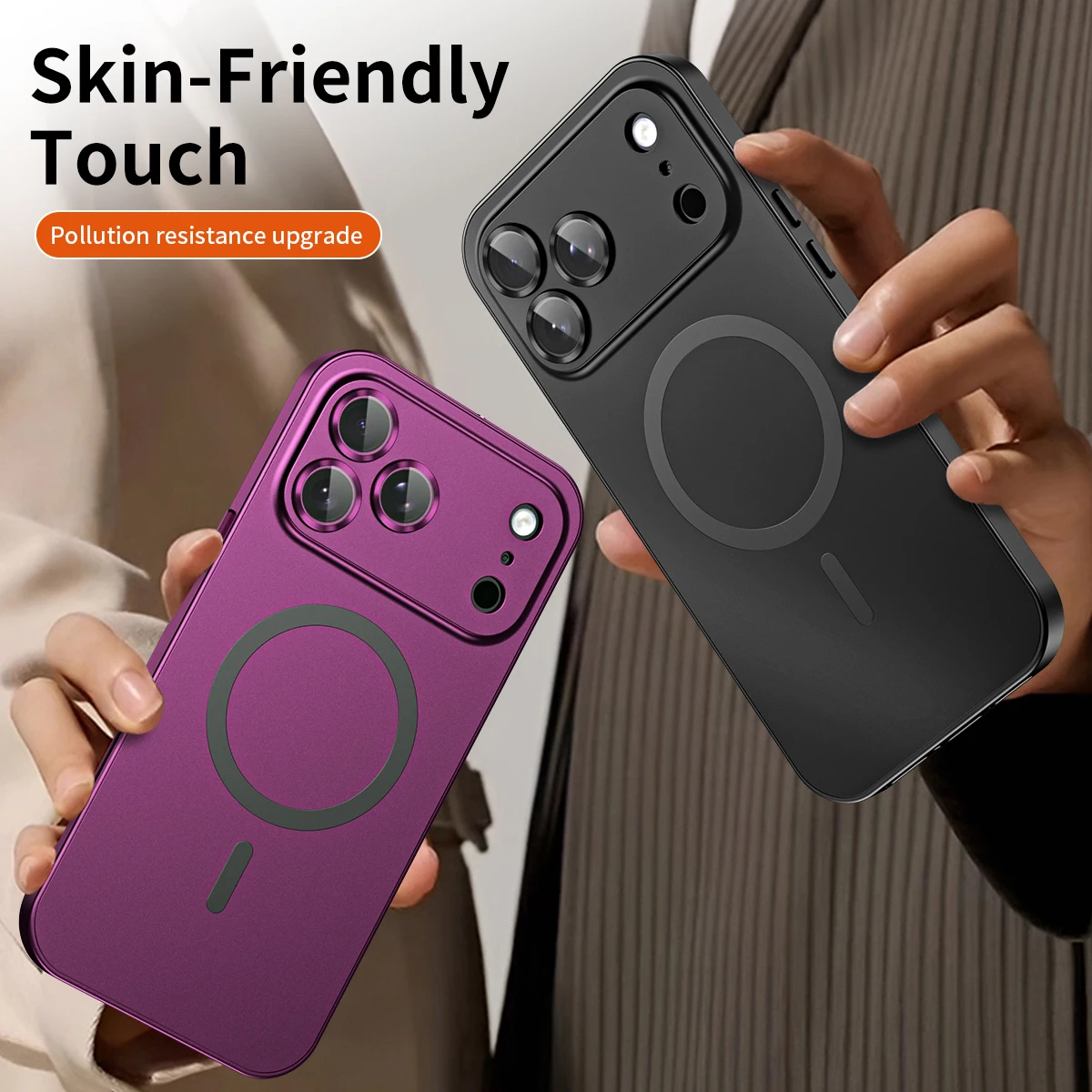 Modne etui na telefon z metalową ramką do iPhone'a Air 13 14 15 16 17 18 Pro Max Plus, aluminiowy panel tylny z PC, pokrowiec na Apple 18 Promax — zdjęcie produktu 5