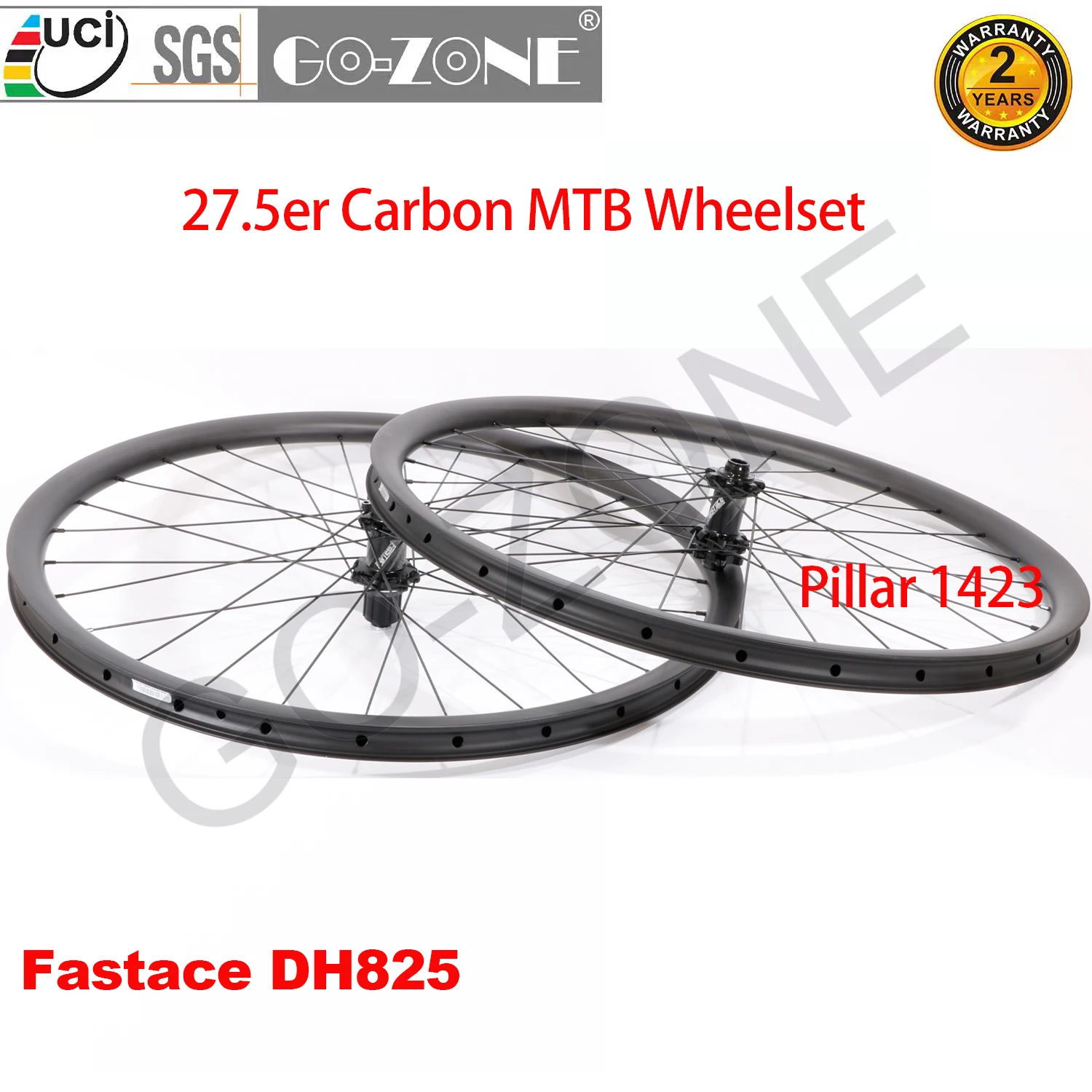 

Carbon MTB Wheelset 27.5 Light Tubeless Fastace DH825 Thru Axle / Quick Release / Boost High Strength 27.5er Mountain MTB Wheels