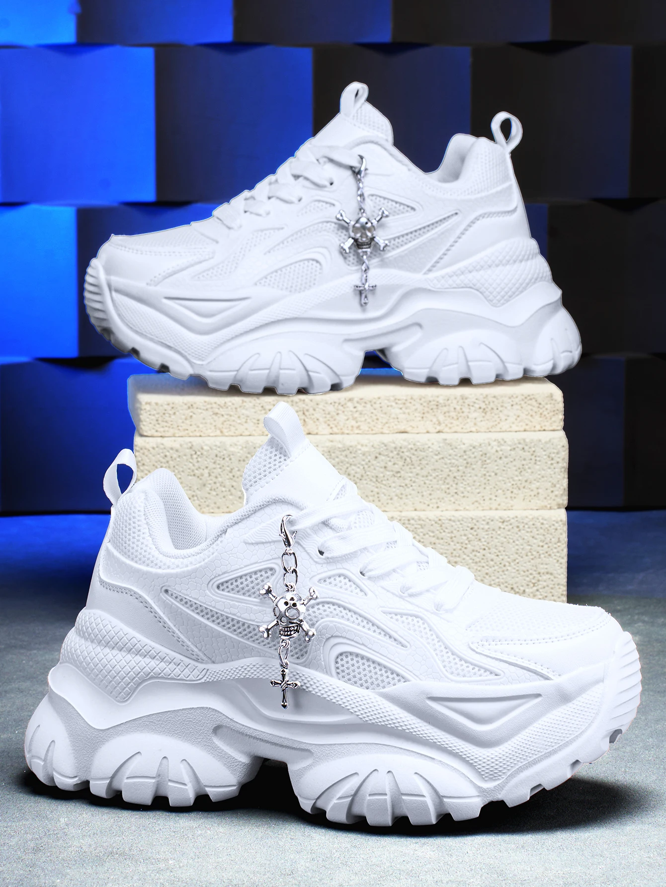 Crossfit Accessory Work - Damen-Sneaker, höhenvergrößernd, 7 cm, modisch, lässig,