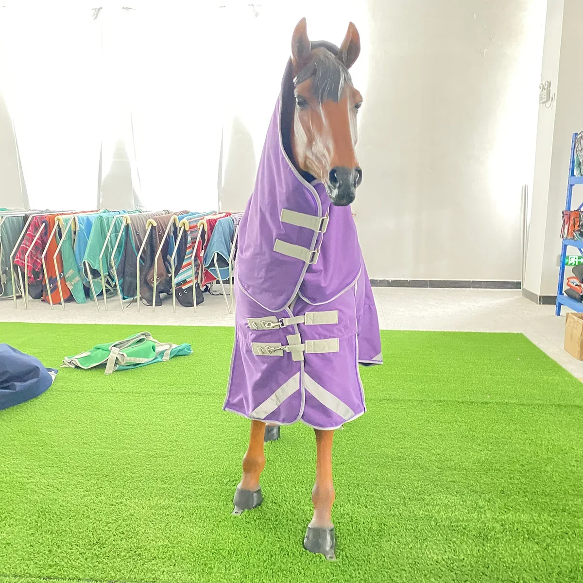 2023 Newest Warm Soft Equine Horse Turnout Winter Rug Wholesale 6pcs per Carton Cheap Horse Blanket Rug