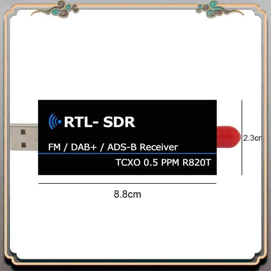 Langlebiger Rtl2832u Rtl Sdr-Empfänger R820T2 USB Rtl-Sdr-Dongle mit 0,5 ppm Tcxo Sma Mjzsee A300U