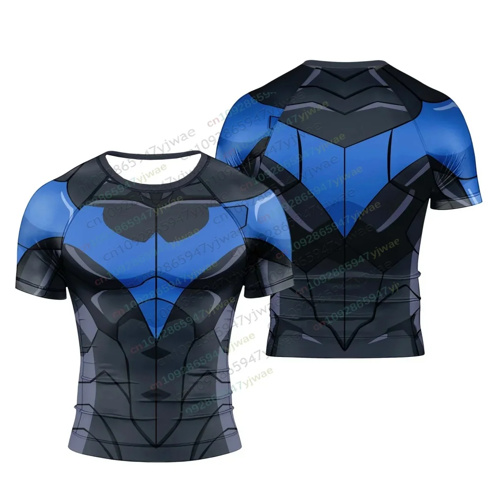 Summer Men's Women's Vacation Short Sleeve Casual Long Sleeve T-shirt Nightwing Fitness Jiu Jitsu Kid T-Shirt Tops