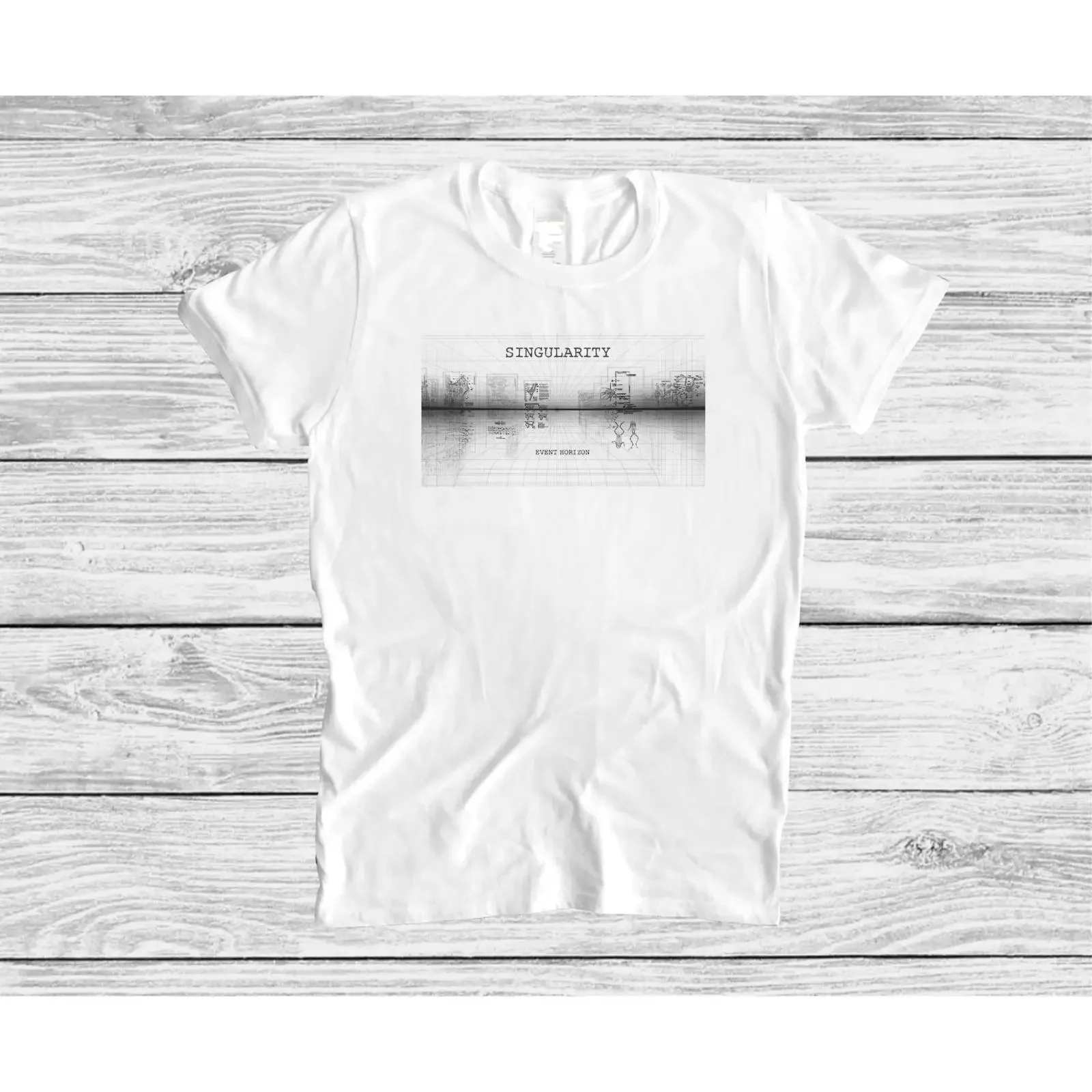 Cosmic Singularity T Shirt Smart Technology Futuristic Sci Fi Black Hole Inspired vintage Washed Soft Stylish Slightly