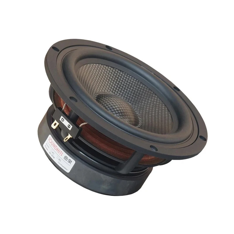 1 Pieces Soundhits SL-651R/SW-652R 6.5\'\' Midwoofer Speaker Driver Casting Aluminum Frame Carbon Fiber Cone 4/8ohm 80W D175.5mm