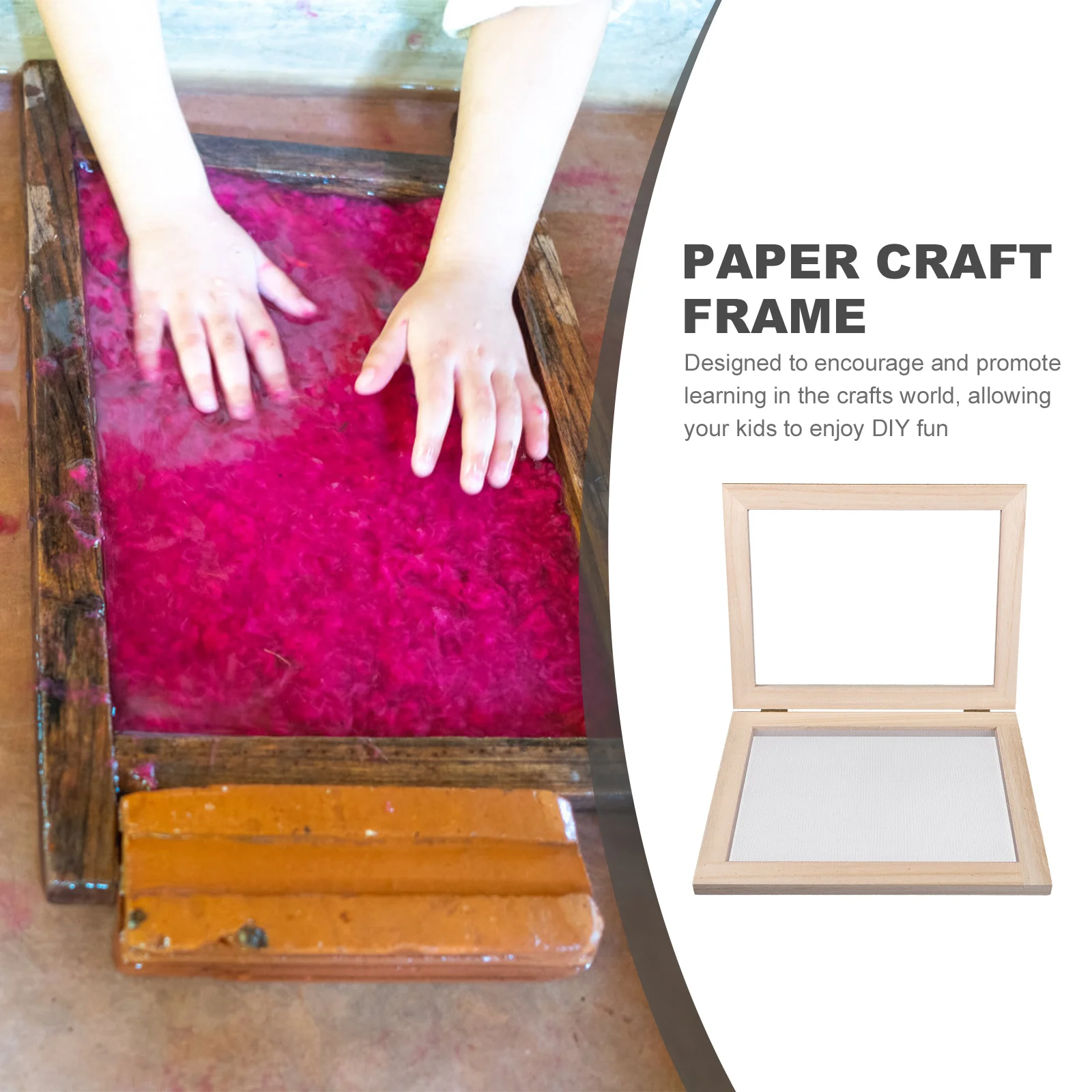 لتقوم بها بنفسك الأطفال اليدوية ورقة كرافت عدة إطار خشبي شاشة للطباعة تي شيرت حقيبة القماش ورقة صنع أداة