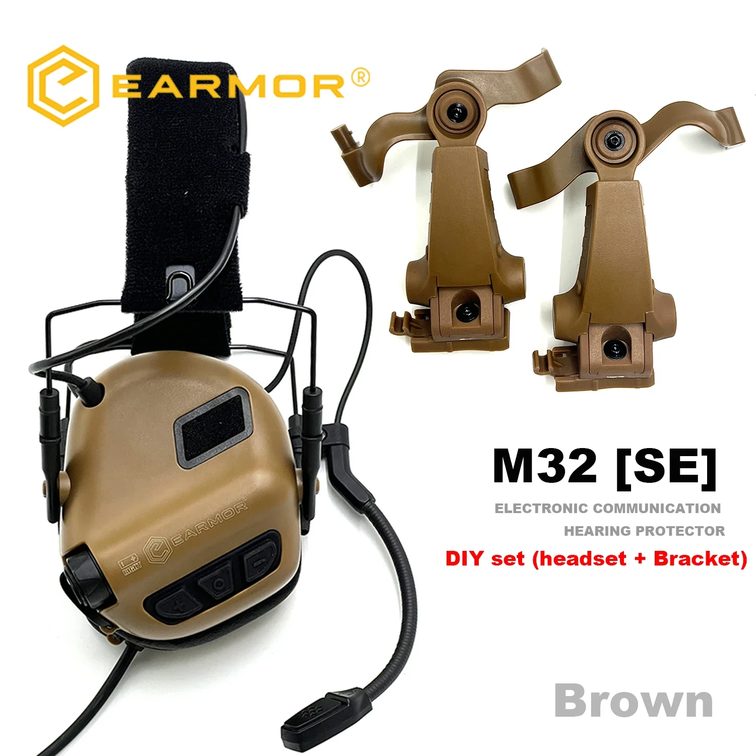 EARMOR Helmet Headphones M32 SE Shooting Earmuffs with M16A Helmet Adapter, Compatible with FAST Helmets Wendy M-LOK ARC Helmets image 3