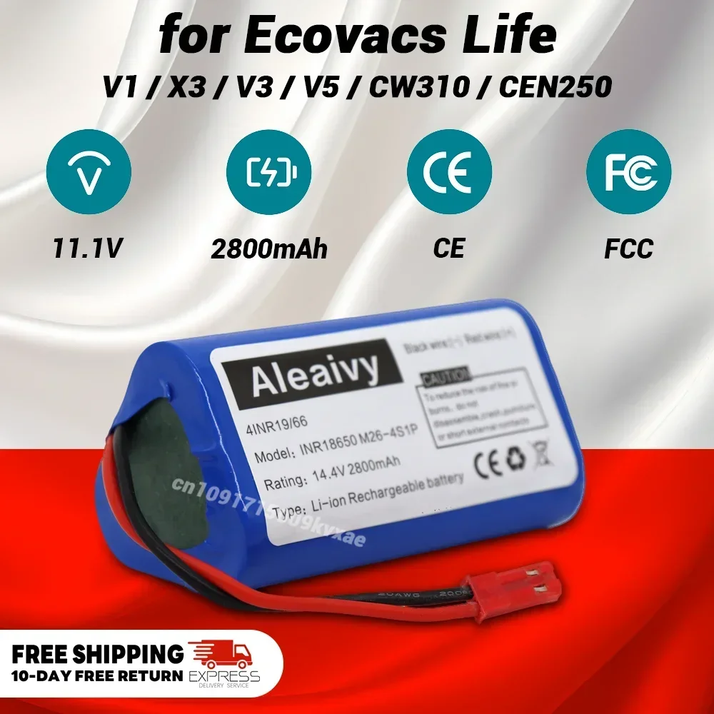 11.1 فولت 2800 مللي أمبير بطارية ليثيوم أيون 12 فولت ل Chuwi Ilife V1 V3 X3 V3 V5 X5 V5S CW310 Ecovacs CEN250 باندا BTG90