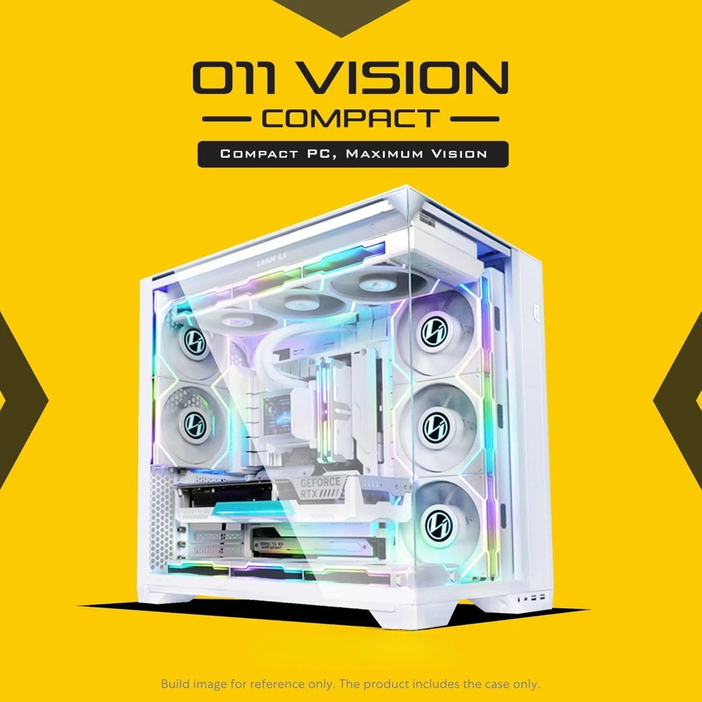 ATX Mid Tower Computer Case, White-Steel-Tempered Glass, Back Connect Support, ATX PC Case