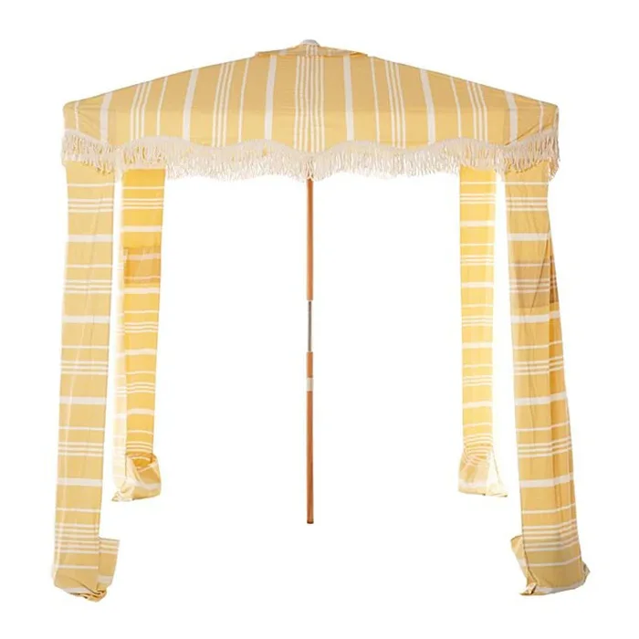 1.8 meters 2 meters outdoor leisure wooden pole fringed large sunshade beach tent square umbrella fringed umbrella