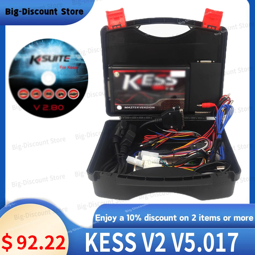 

Newest best KESS V5.017 eliminates the main version of D-T-C compatible with KSuite 2.80 Online Connection No Token Limited car