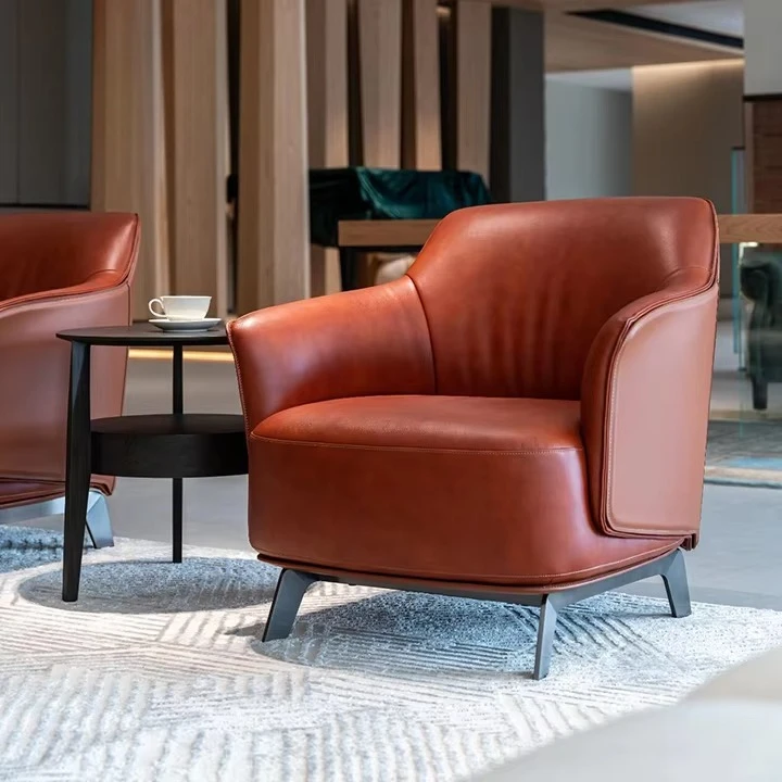 

Modern Villa Hotel Coffee Shop Apartment Recliner Living Room Nordic Velvet Lounge Single Sofa Cafe Relaxing Chair Armchair