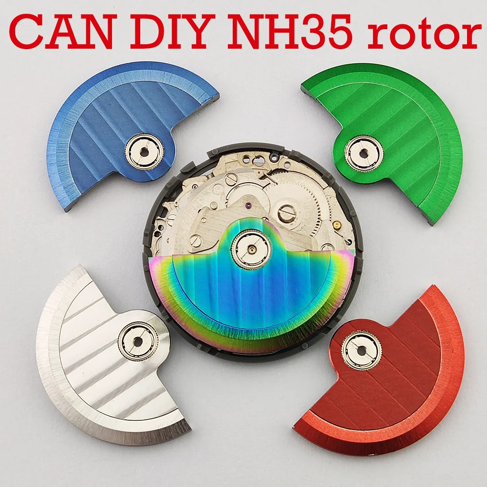 

NH35 Rotor NH34 NH35 NH36 Watch Movements Stable Watch rotor Component Metal Sheet Lettering Repair Replace Compatible Parts