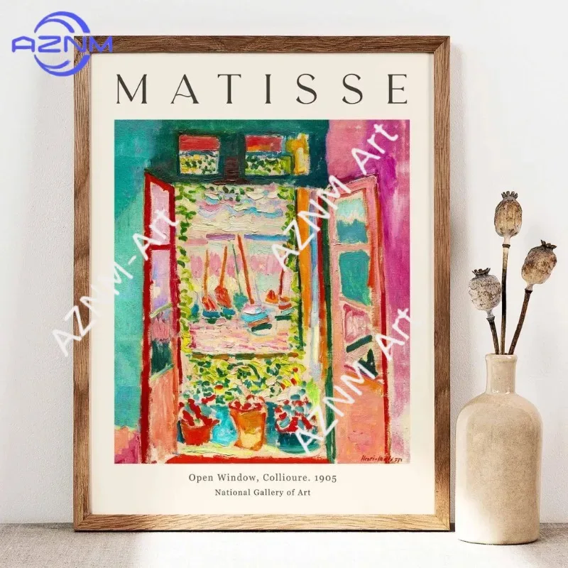 Vintage Abstract Matisse Exhibition Mid Century Landscape Ar