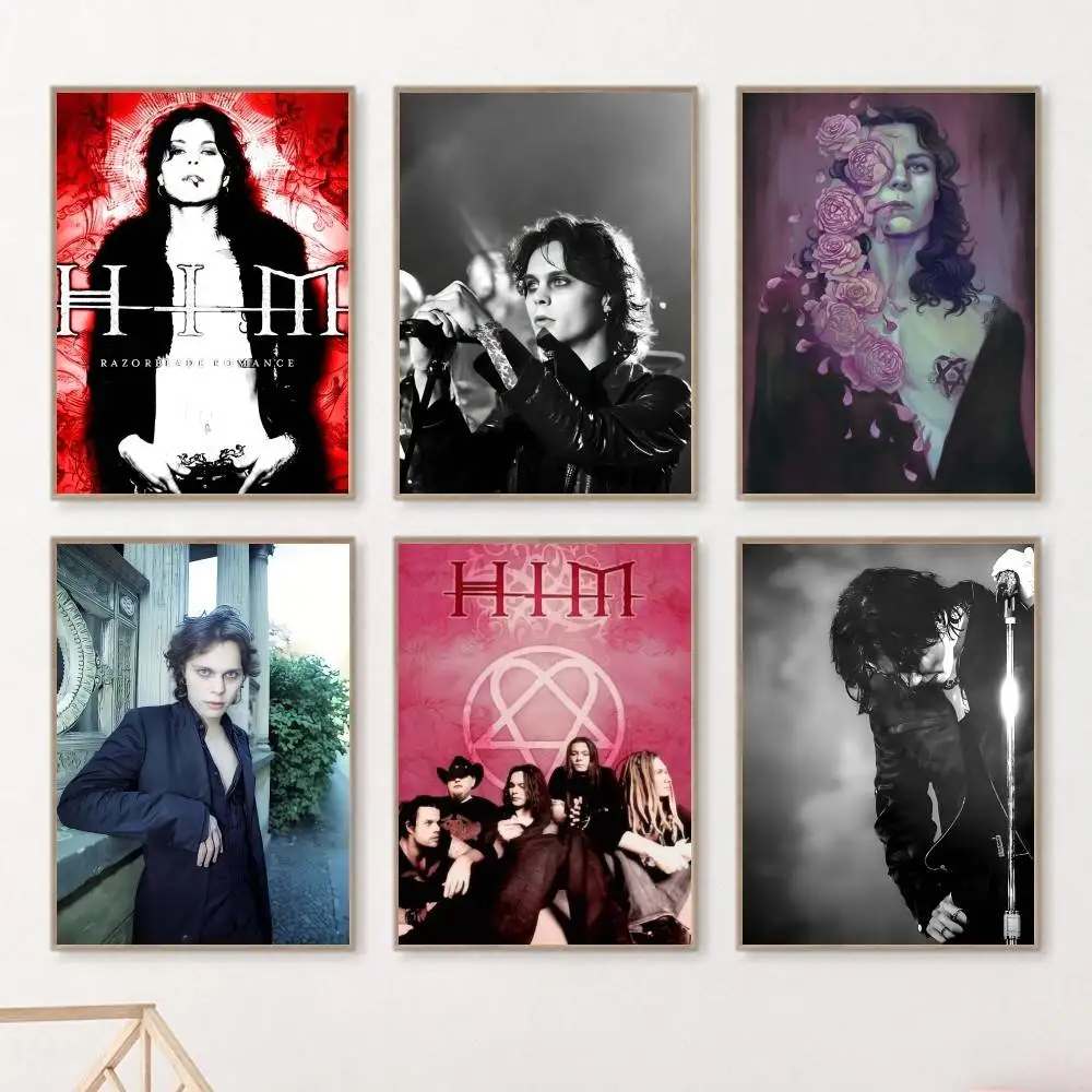 Cool Singer V-Ville V-Valo HIM Posters HD Print Vintage Wall Art Decor for Home Study Room