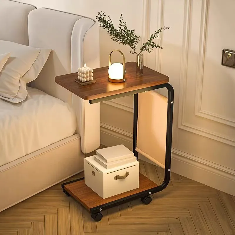 Movable side table, living room sofa small table, small coffee , bedside, simple modern bedside