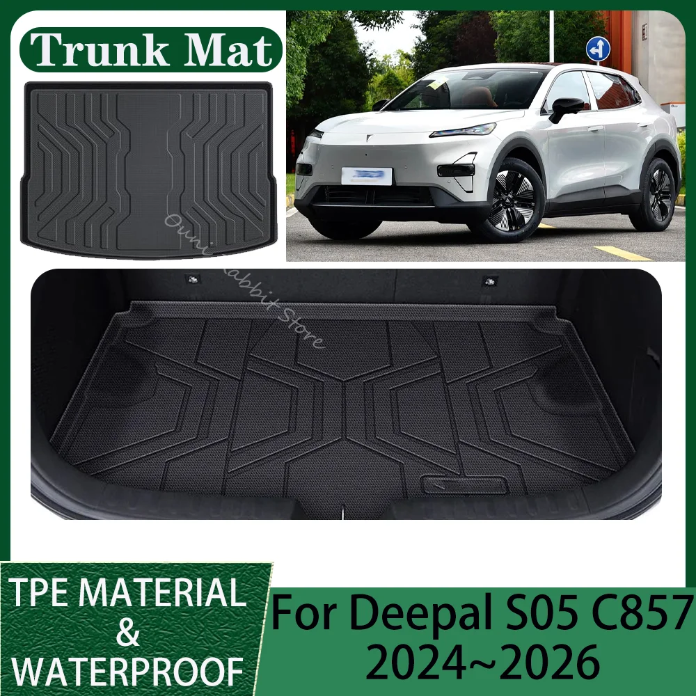For Deepal S05 C857 2024~2026 2025 Car TPE WaterProof Boot Covers Scratch Prevention Trunk Mat Pad Interior Protec Accessories