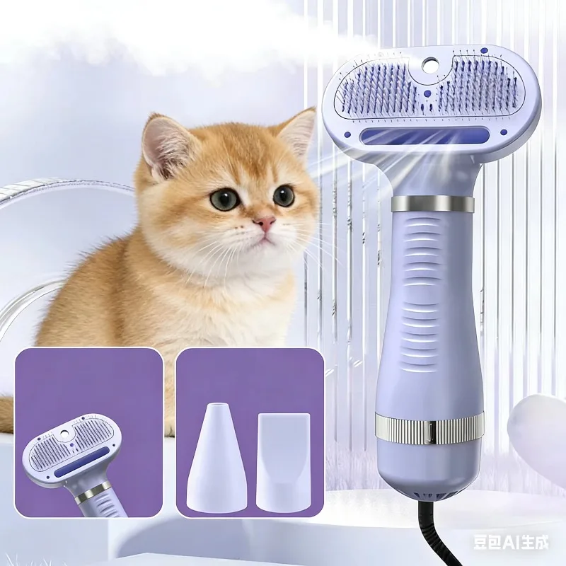 1 Piece Customization Support Pet Hair Grooming Comb Brush Massage Automatic Rechargeable Battery Simple Design Self Cleaning