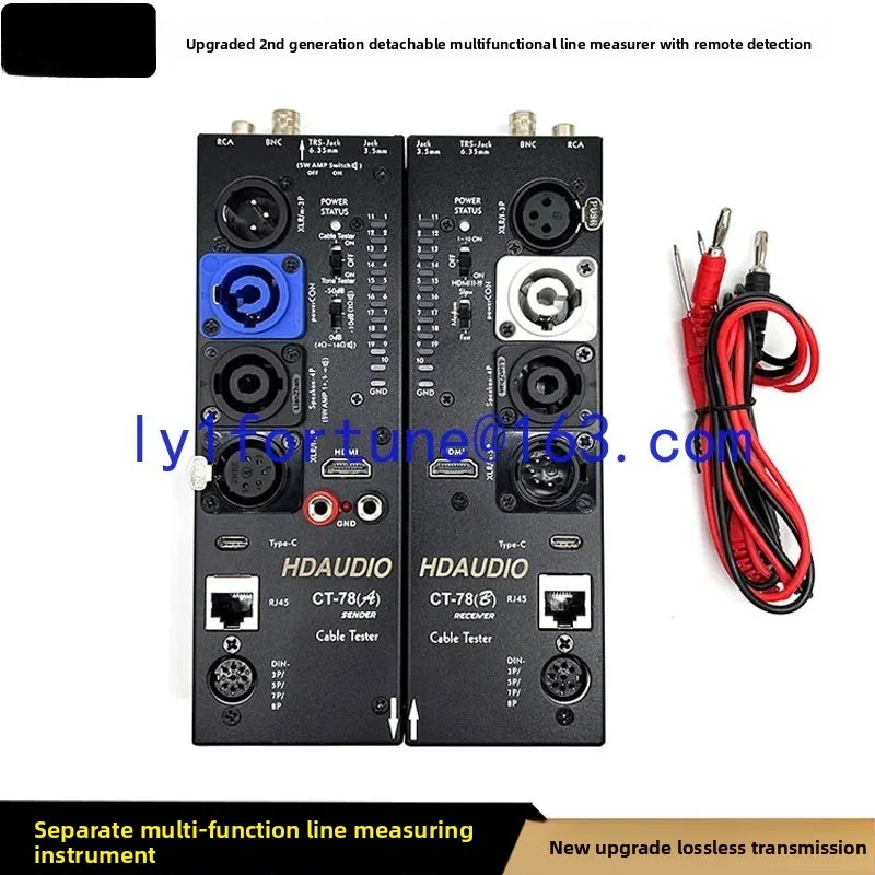 CT78/88 Separated Multi functional Cable Tester, Canon Signal Cable Tester, HDMI Automatic Audio Detector