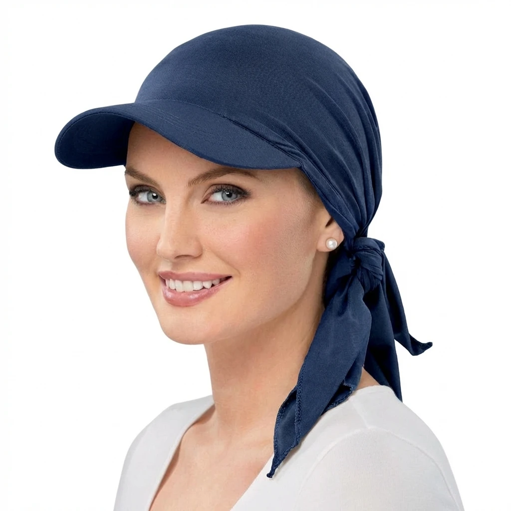 Damenmode Einfarbiger Turban-Hut Outdoor-Sonnenhut mit Krempe Gebogener Hut Baseballkappe Sonnenhüte Kopftuch Schal Femme