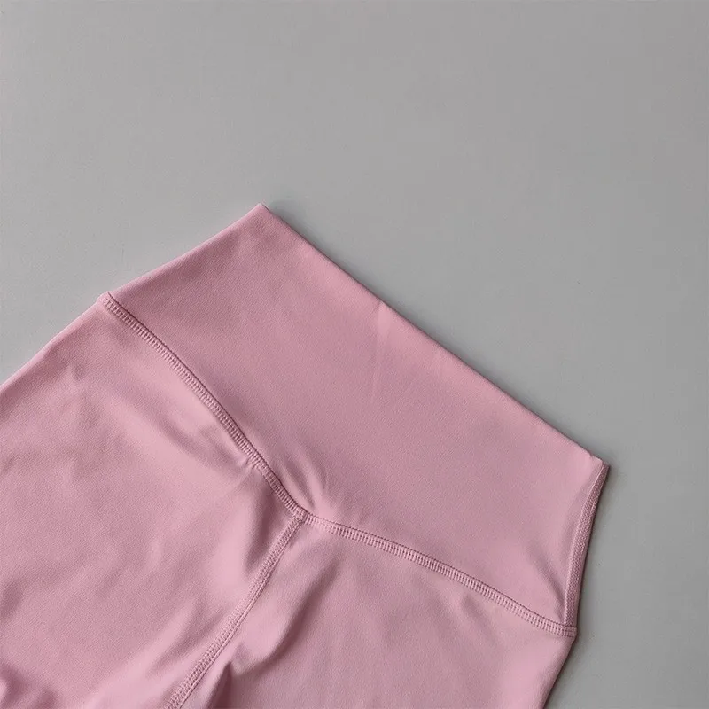 Sommer-Sonderangebot Yoga-Shorts mit hoher Taille, atmungsaktiv, schnelltrocknend, kurze Yoga-Hosen für Fitness, Laufen, Radfahren, Workout, Gym-Bekleidung – Detail 4