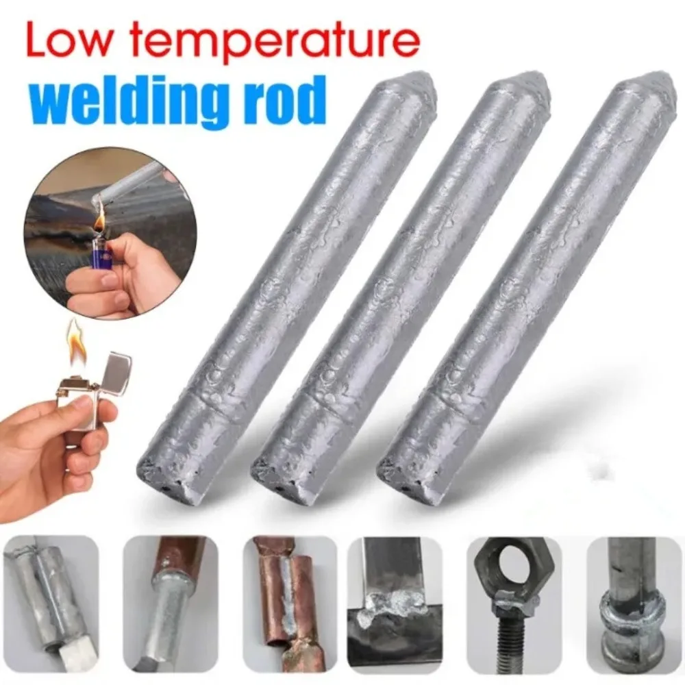 15/3pc Low Temperature Welding Rods Melt Soldering Supplies for Stainless Steel Copper Iron Aluminum Rods Universal Repair Holes