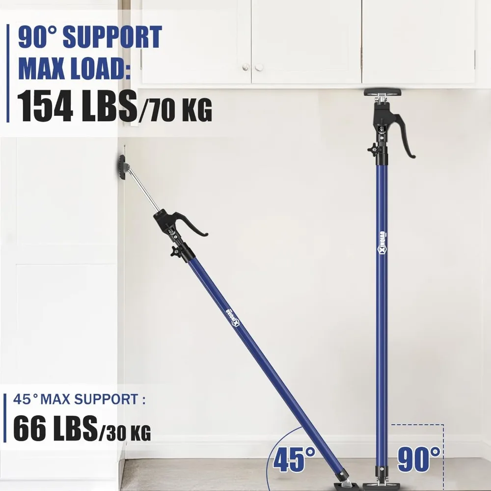 Adjustable Heavy Duty Support Poles for Cabinet Installation, Extendable from 49.2 to 114.2 Inches, Pack of 2