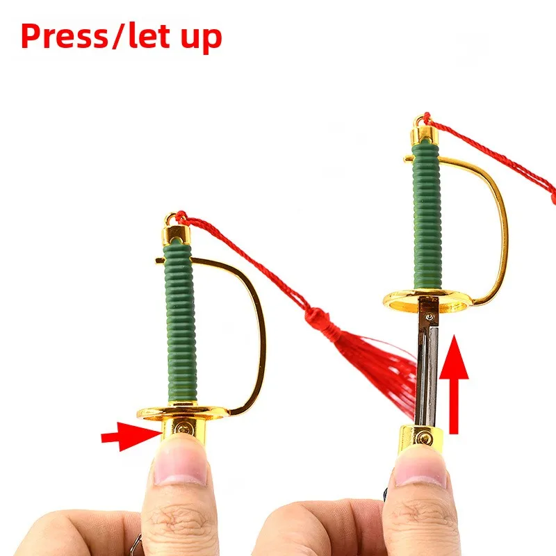 22cm/8.66in anime jogo periférico de cabelo vermelho griffin samurai espada artesanal arma modelo prop chaveiro ornamentos coleção presente