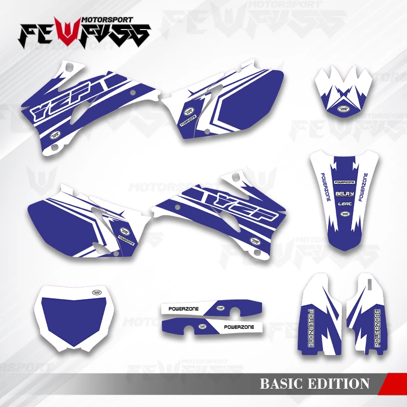 

Fewfuss Graphics Decals Stickers Motorcycle Background Custom For YAMAHA YZF250 YZF450 2006 2007 2008 2009 YZ250F YZ450F 001