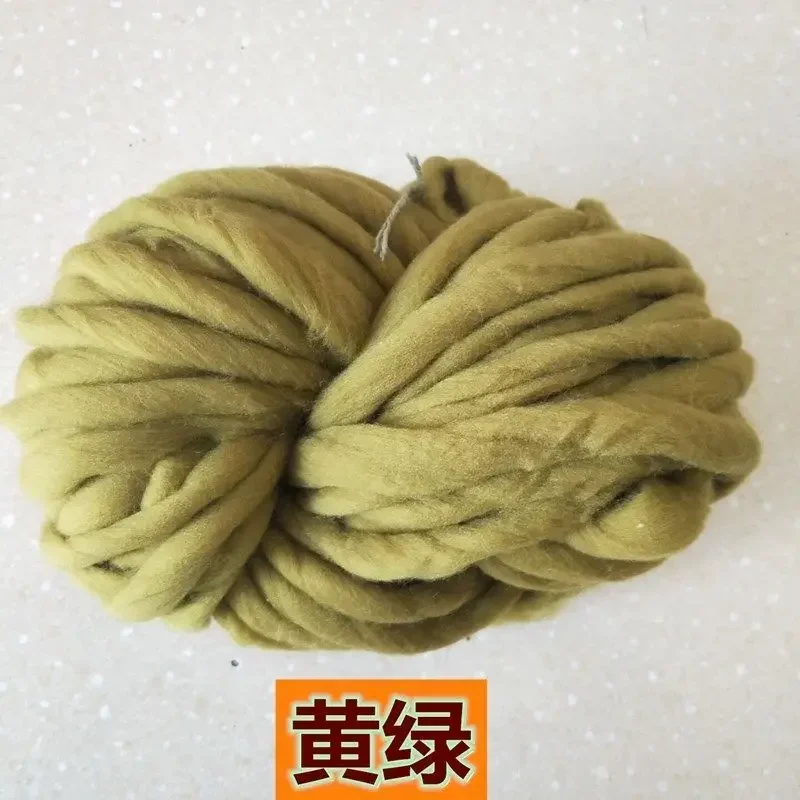 250g Super Thick Natural Merino Wool Chunky Yarn 36M Felt Wool Roving Yarn for Spinning Hand Knitting Spin Yarn Winter Warm