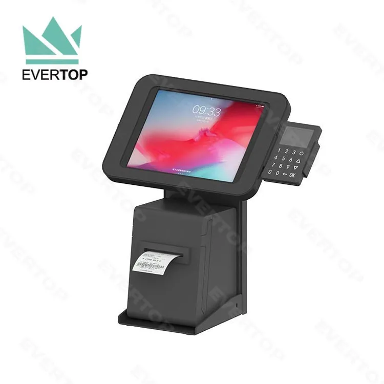 

LST21-P Tablet Kiosk Anti Theft POS Stand Holder for Android Tablet Display Kiosk Android Tablet Locking Integrated Printer