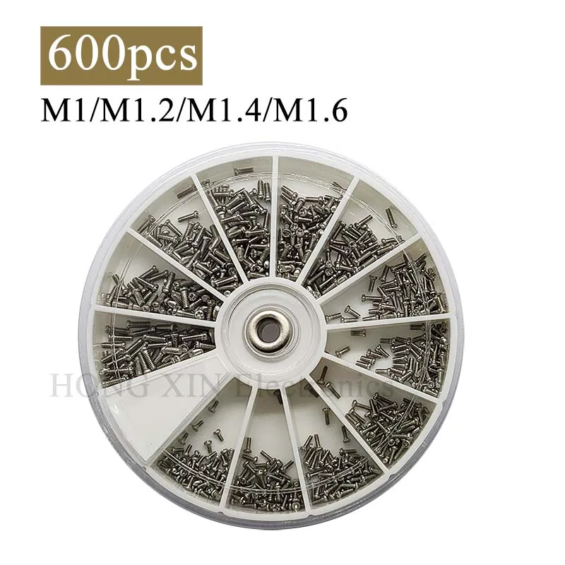 Eyeglasses 600Pcs Eyeglass Screws Repair Kit Sunglass Screws Watch Repair Screws Small Tiny Screws Assortment