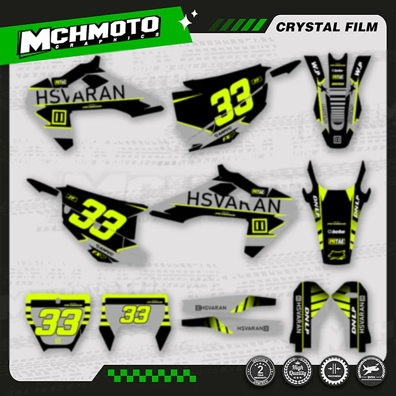 

MCHMFG Custom Team мотоциклетные графические наклейки, комплект наклеек для Husqvarna, наклейка 19-22 TC FC TX FX FS 20-23 TE FE 125-450CC 006