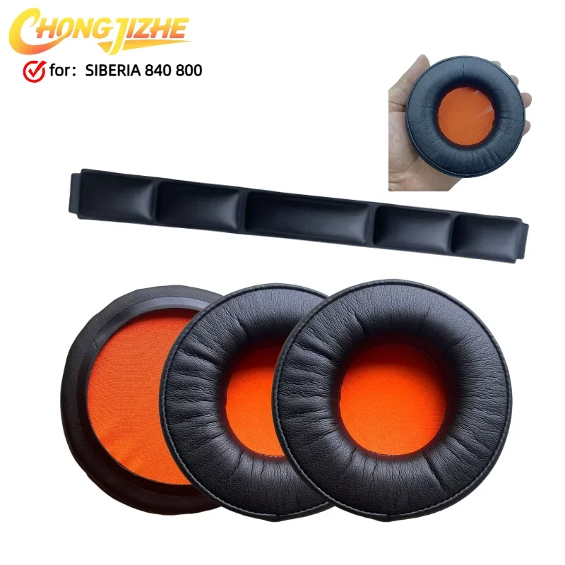 

CHONGJIZHE Replacement Earpads Foam Ear Pads /Head beam cushion For SIBERIA 840 800 Headphones Earmuff/Earphone Sleeve Headset