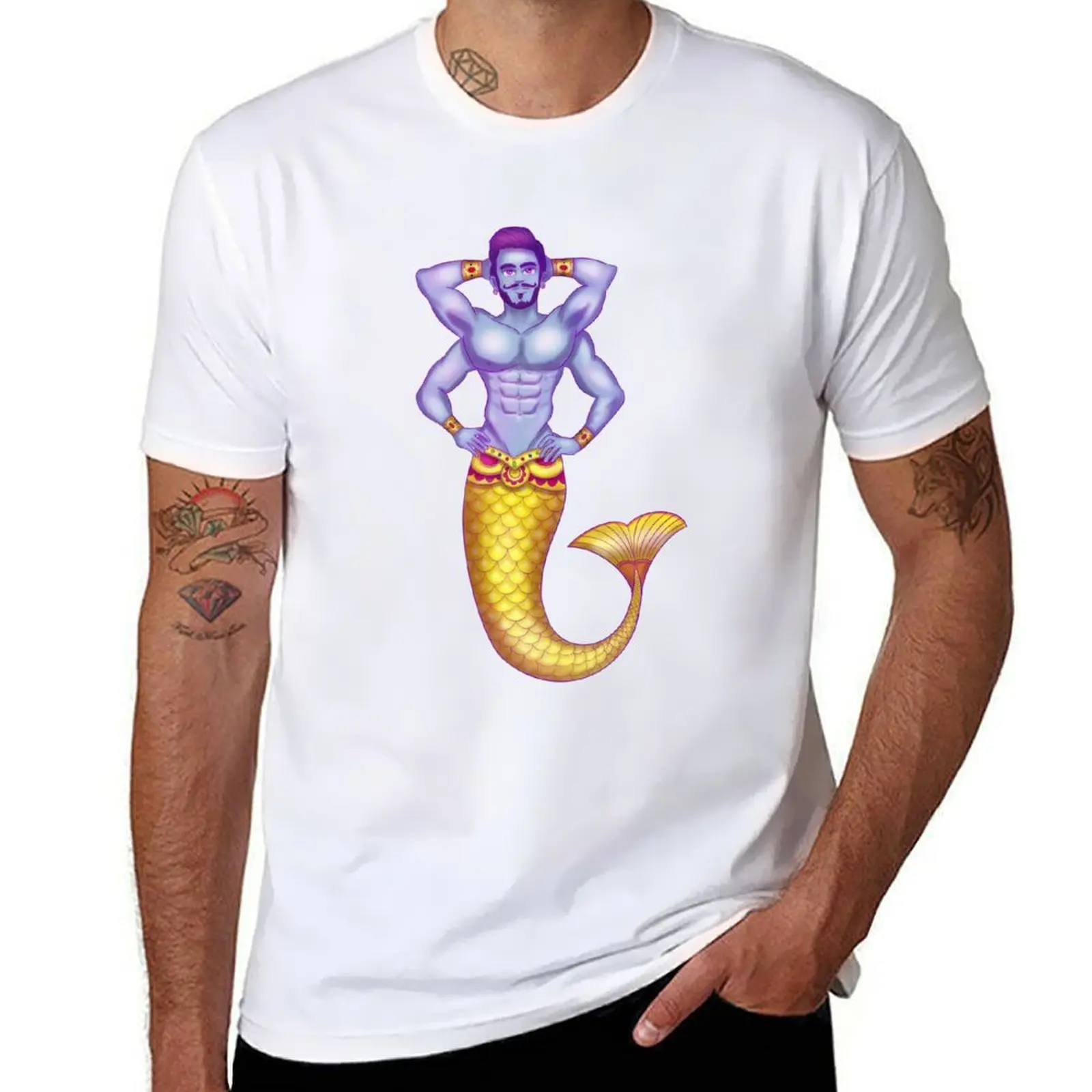 

Merman Avish T-Shirt man t shirt cotton high quality anime t shirts for man T-Shirt