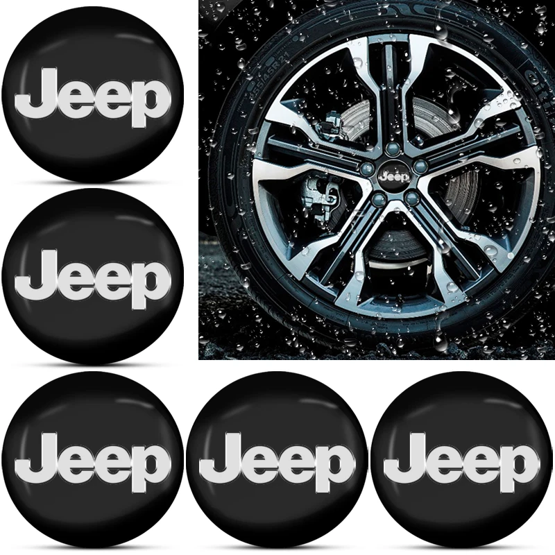 

4Pcs 56mm Emblem logo Car Wheel Hub Center Cap Auto parts emblem For Jeep Grand Cherokee Xj Wk2 Wj Wrangler Jl Compass Commander