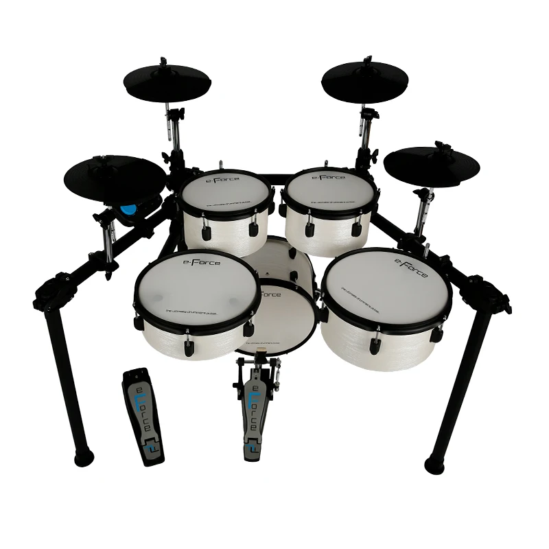 E-Force Music F30 Series Electric Drum Kit High Quality Portable Hybrid Electronic Musical Instrument Made of Durable Metal