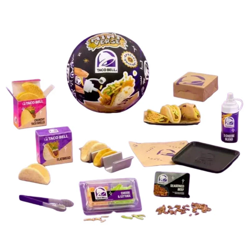 MGA Mini Verse Taco Bell Make It Mini Blind Box Fast Food Taco Diorama Collectible Craft Toy Gift Mystery Ball Miniature