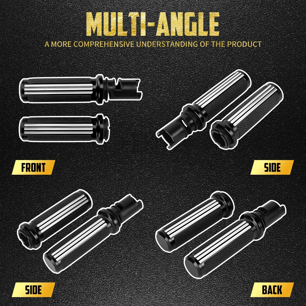 Motorcycle 1'' Handle Bar Hand Grips 2PCS For Harley Touring CVO Road Street Glide 2023-2025 Softail Street Glide Ultra 2025-Up