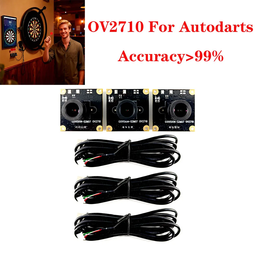 3PCS OV2710 Customized For Autodarts Player 100 Degree Lens GXIVISION Camera Module Accuracy Than 99%