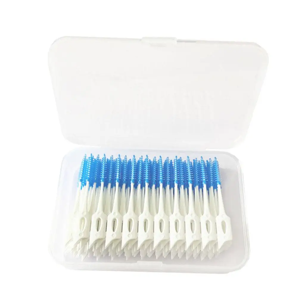 160x Silicone Floss Interdental Brush Toothpick Cleaners Travel