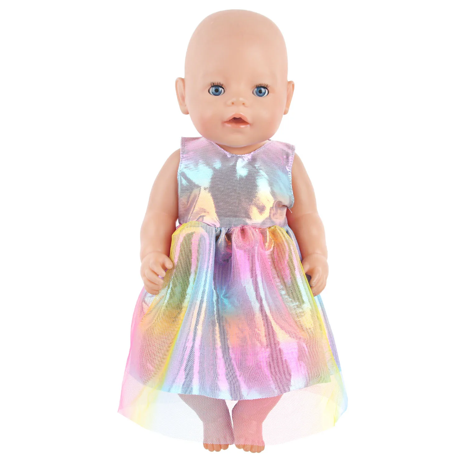 Vestito da bambola estiva per bambina maternamgonna colorata vestiti in pizzo tagliato per bambole americane da 18 \'\'per 43 New Reborn