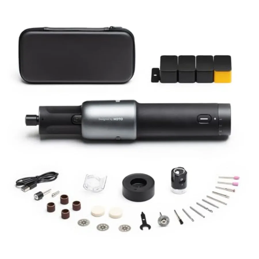 

4V Cordless Rotary Tool Kit Strong Motor 25000RPM 5 Variable Speed Powerful Engraving Pen LED Light 35 Accessories for 3D Print