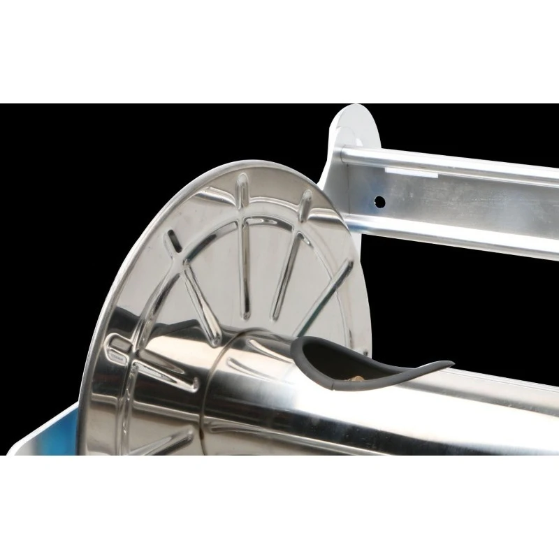 Large stainless steel high-quality water pipe truck, hand crank with water pipe, water pipe rack with connector, garden tools