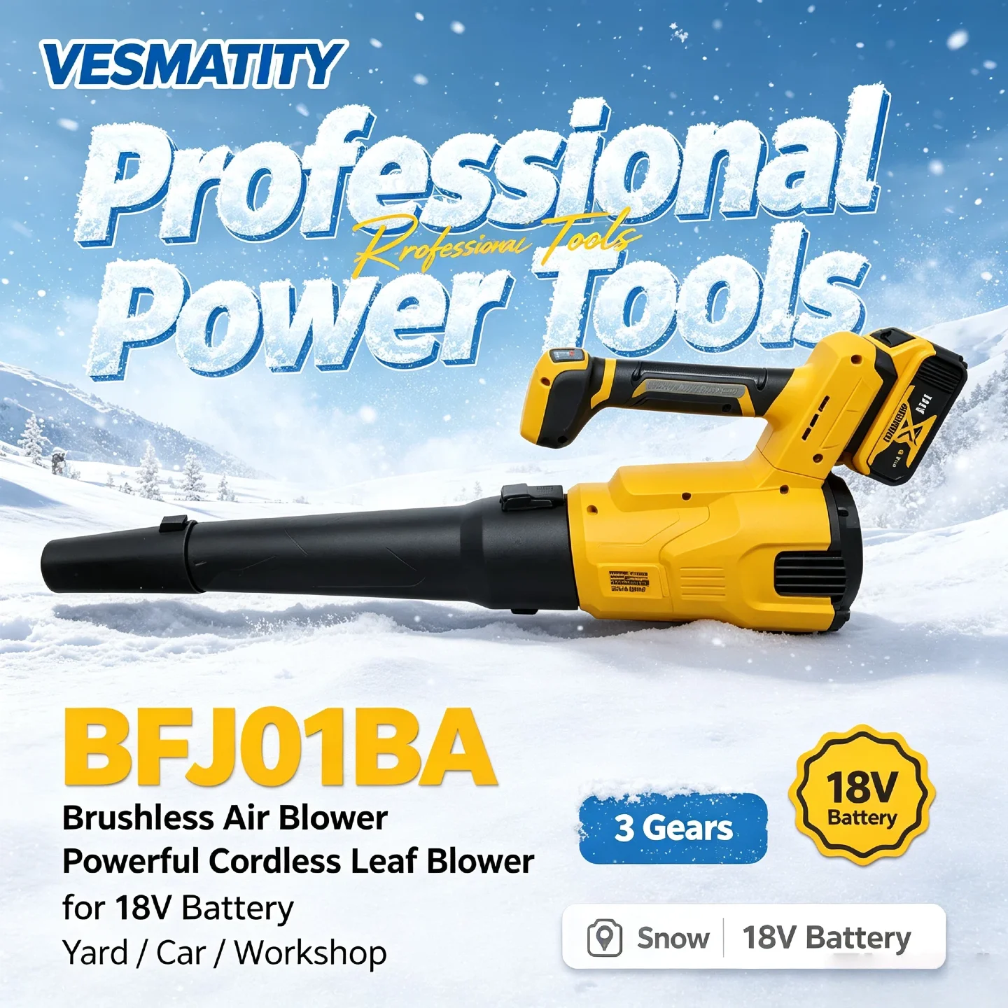 vesmatity-3-speed-brushless-air-blower-–-high-power-cordless-electric-leaf-snow-duster-for-18v-battery-lightweight-easy-use